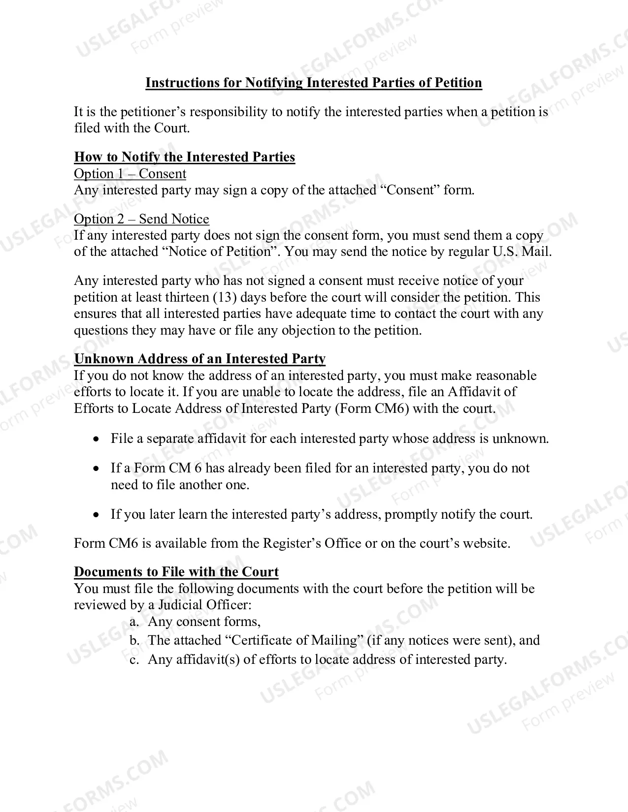 Preview Pro Se Petition To Reinvest Funds