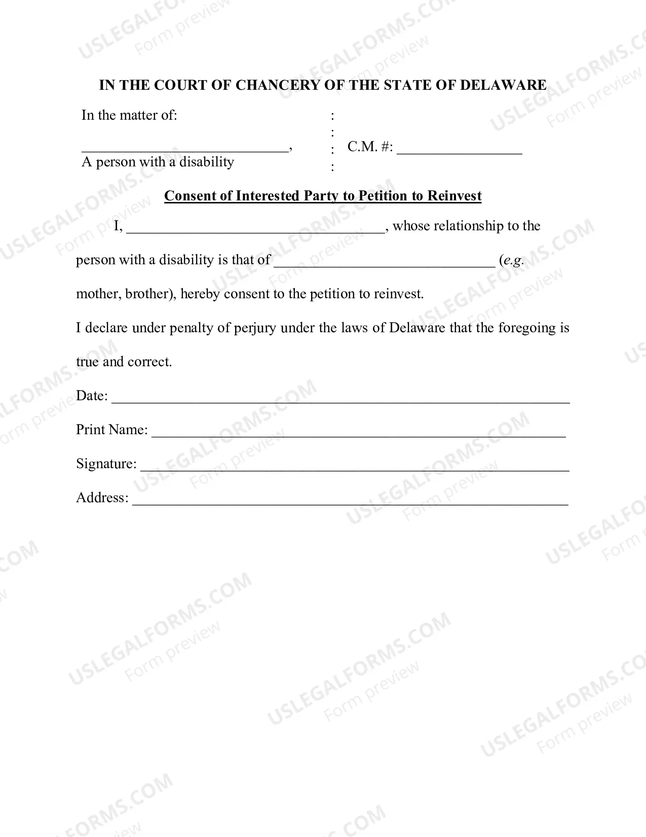 Preview Pro Se Petition To Reinvest Funds