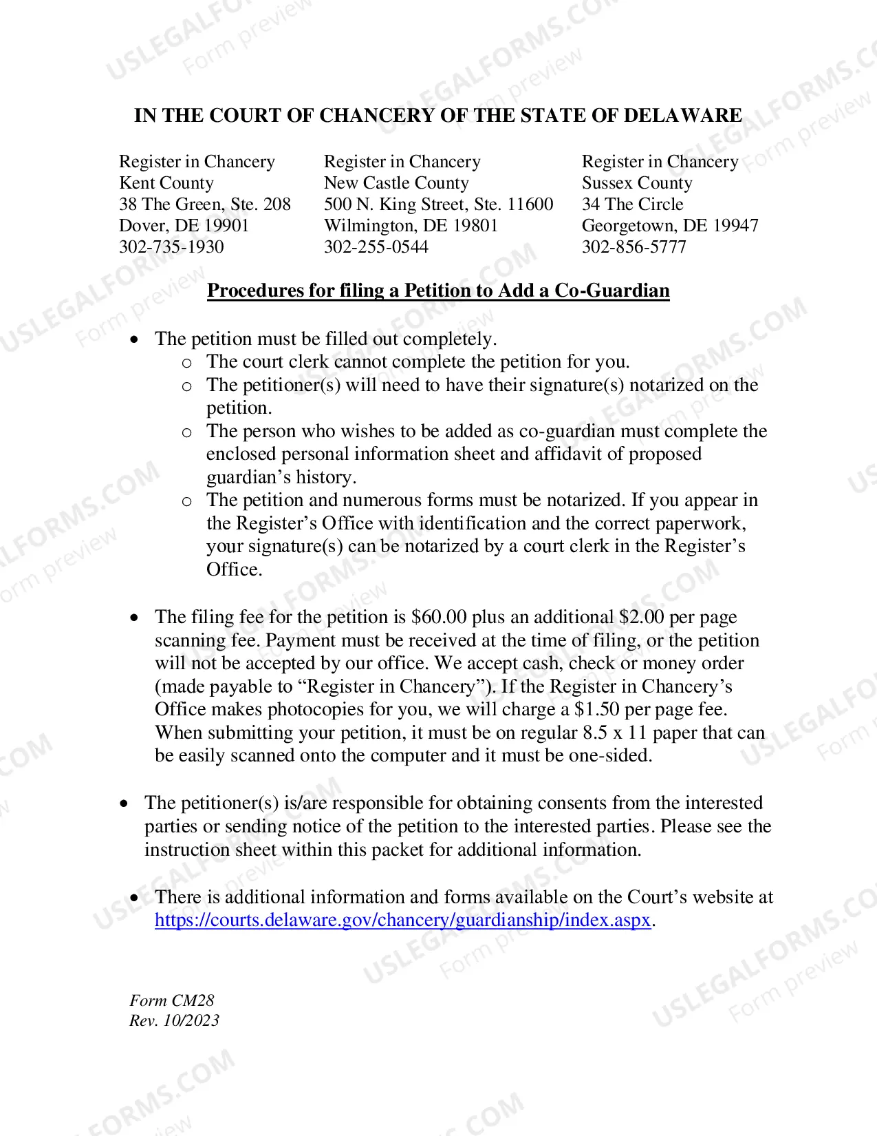 Preview Procedures for Filing a Petition to Add a Co-Guardian