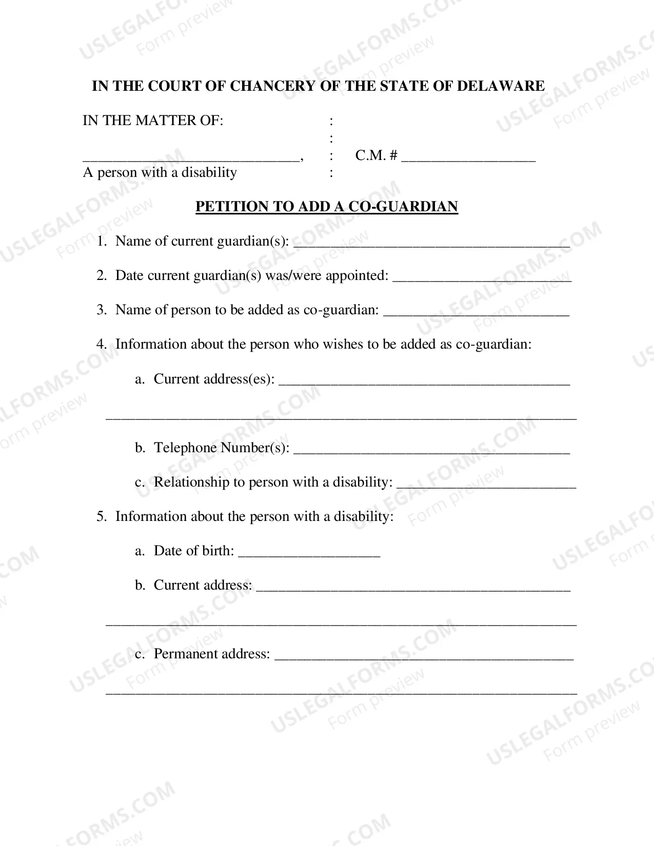 Preview Procedures for Filing a Petition to Add a Co-Guardian