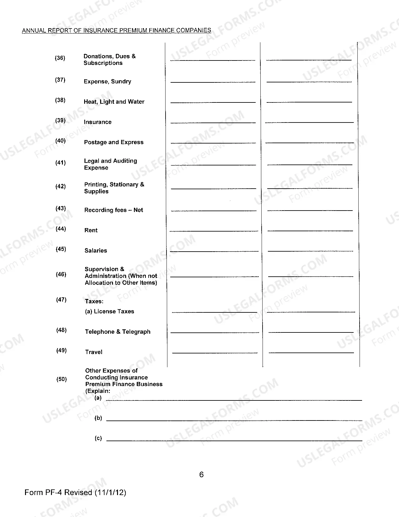 Preview Form PF-4