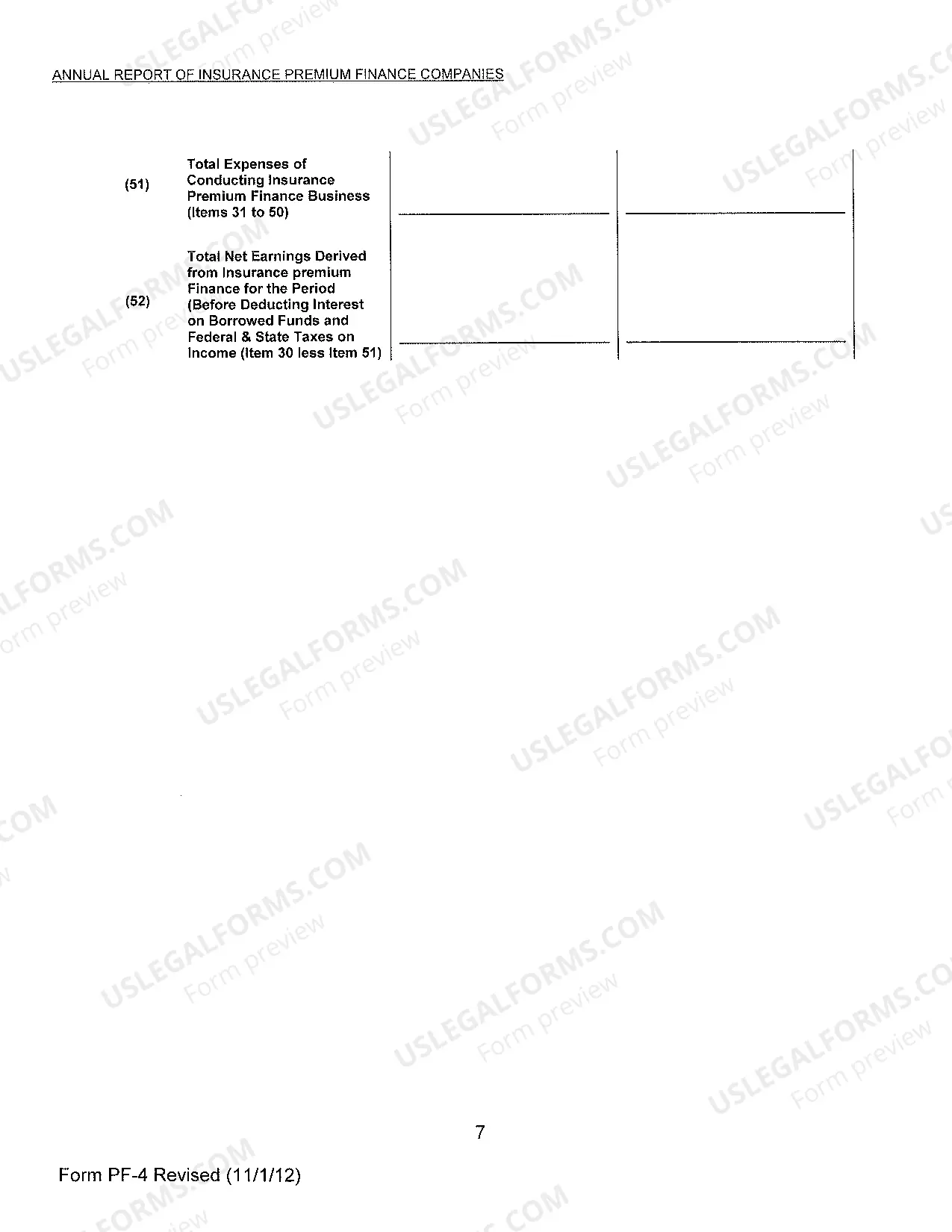 Preview Form PF-4
