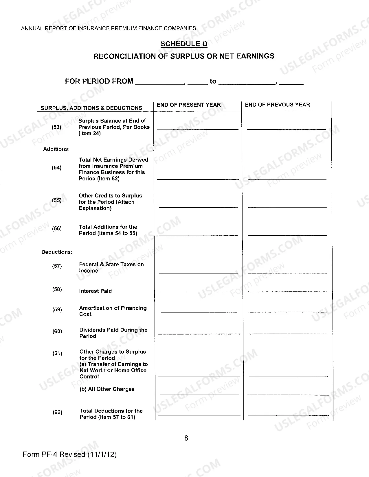 Preview Form PF-4