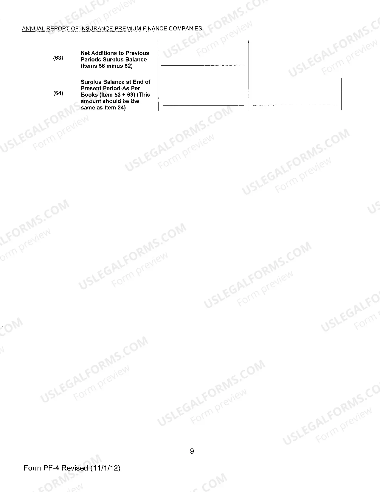 Preview Form PF-4