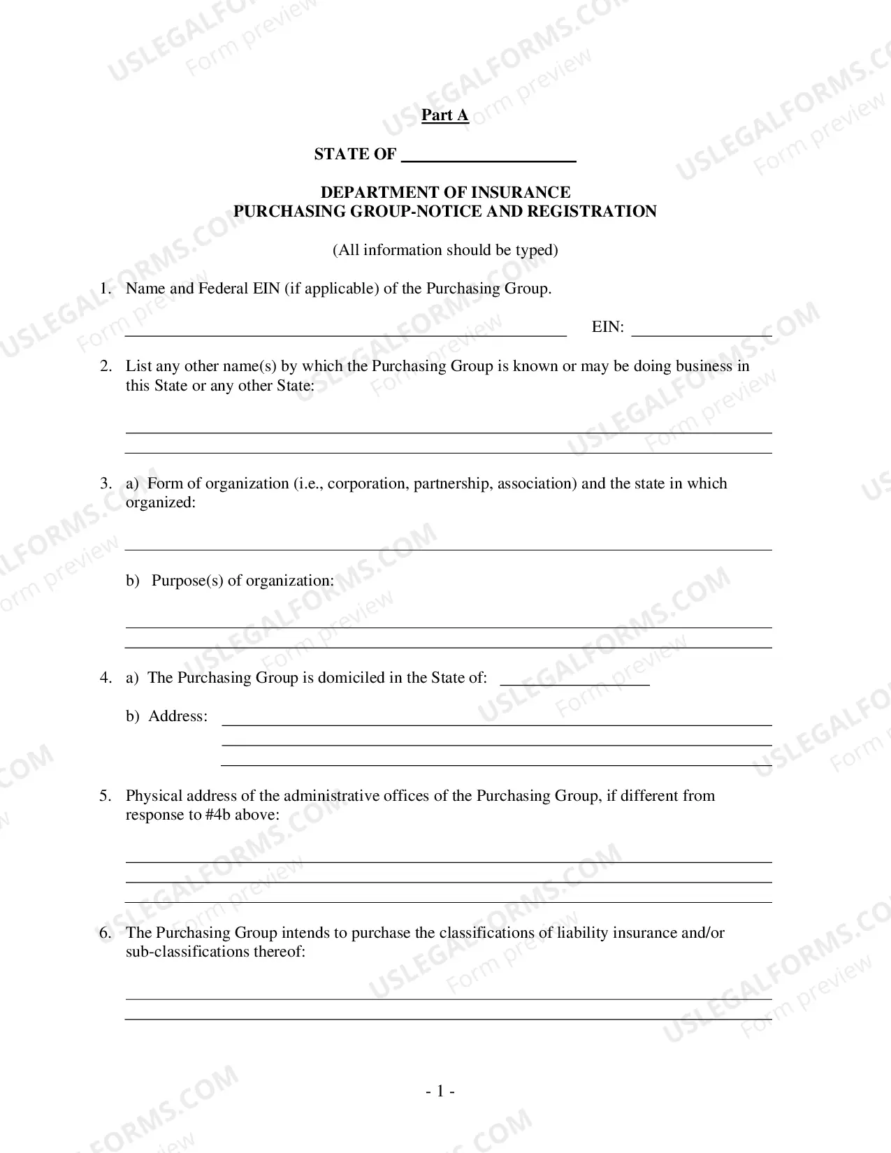 Preview Purchasing Group Application