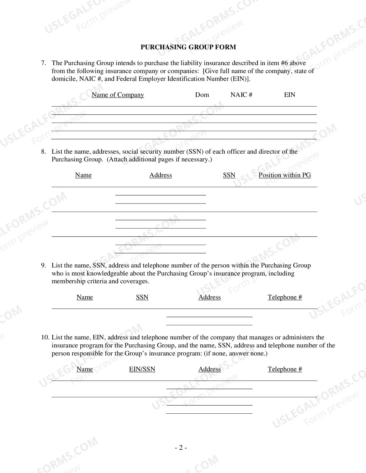 Preview Purchasing Group Application