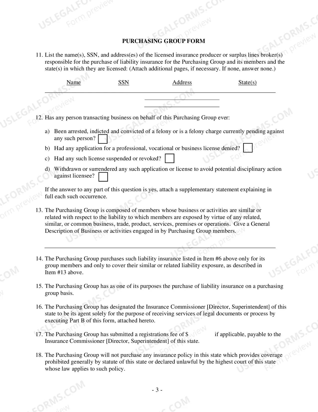 Preview Purchasing Group Application