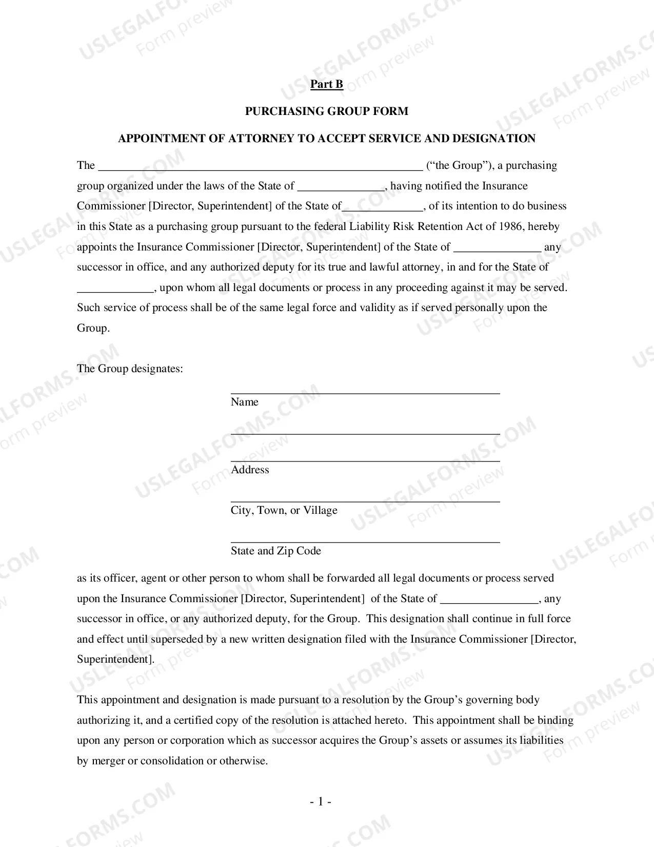 Preview Purchasing Group Application