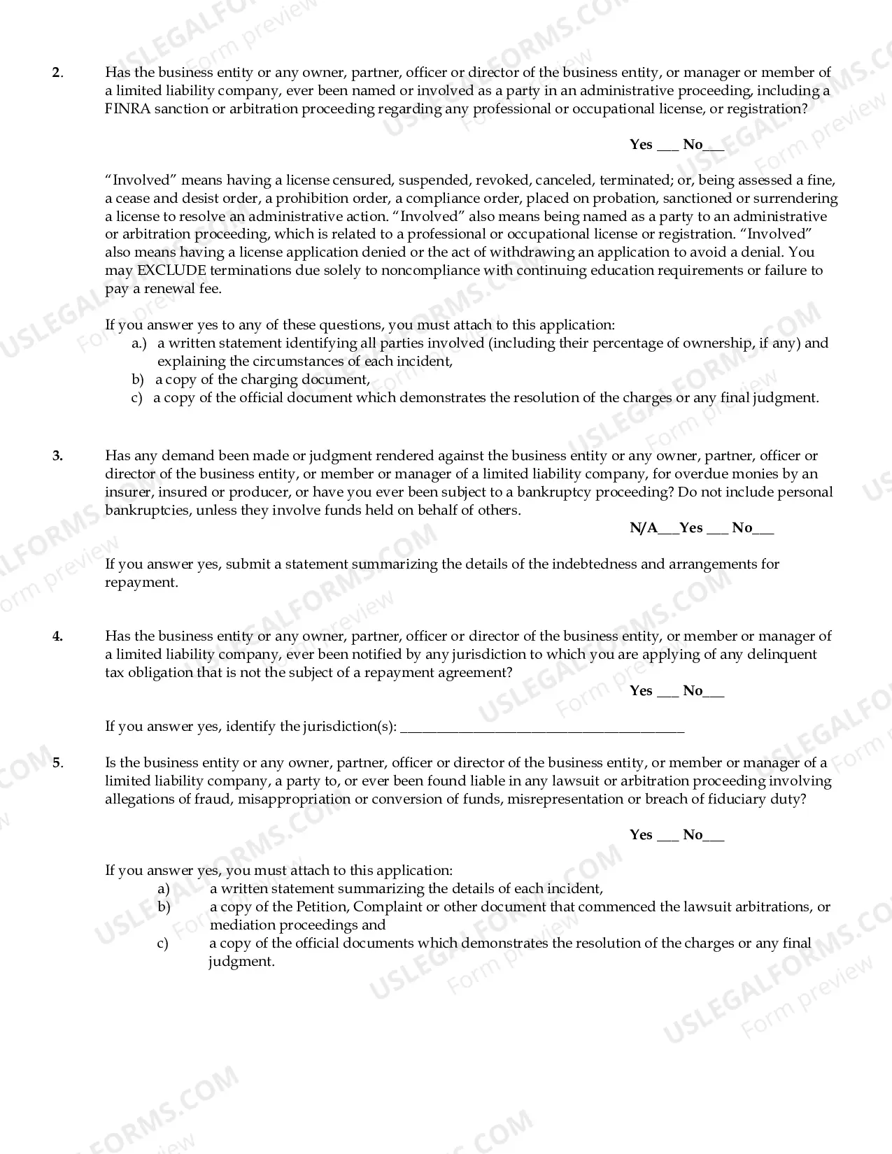Preview 2B - Request for Agency Firm Insurance License