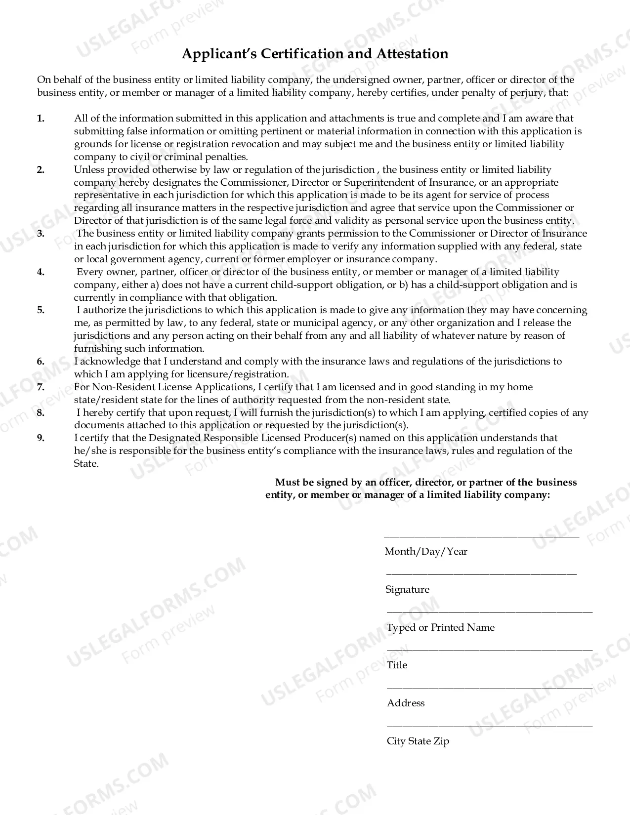 Preview 2B - Request for Agency Firm Insurance License