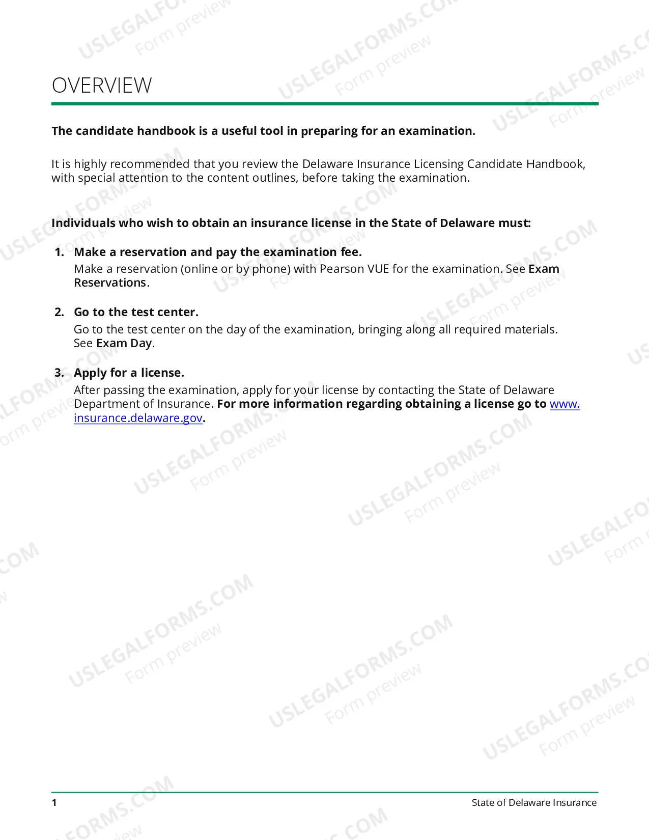 Preview Licensing Examination Candidate Handbook