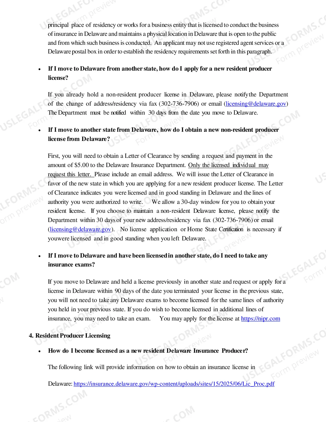 Preview Producer Licensing Laws FAQs