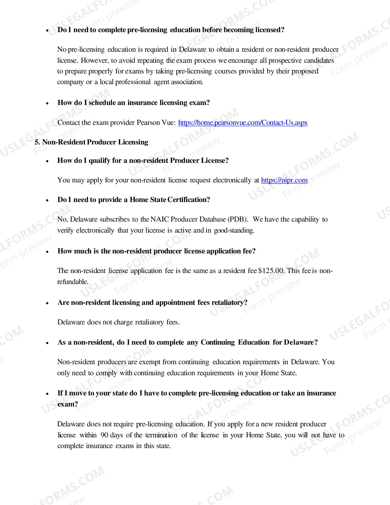 Preview Producer Licensing Laws FAQs
