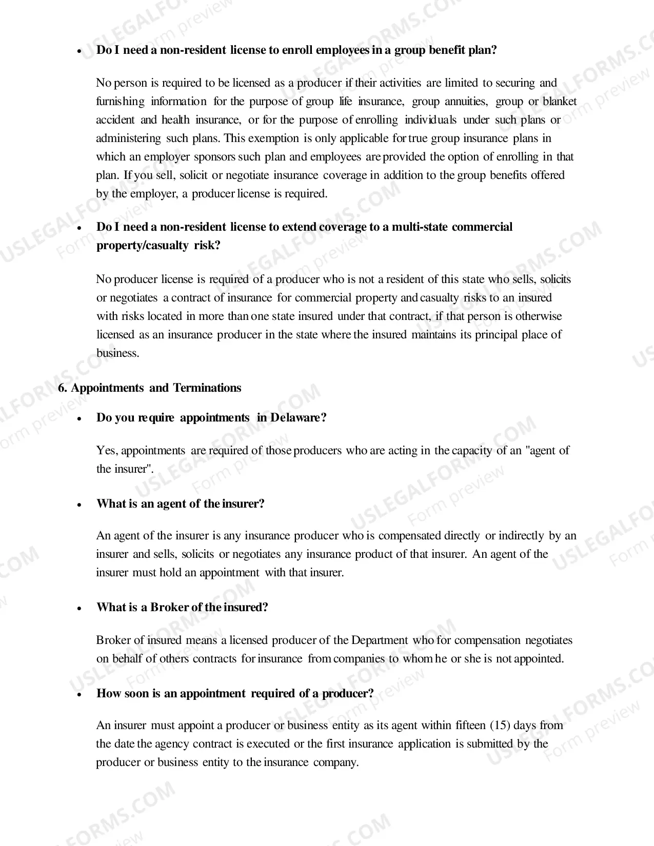 Preview Producer Licensing Laws FAQs