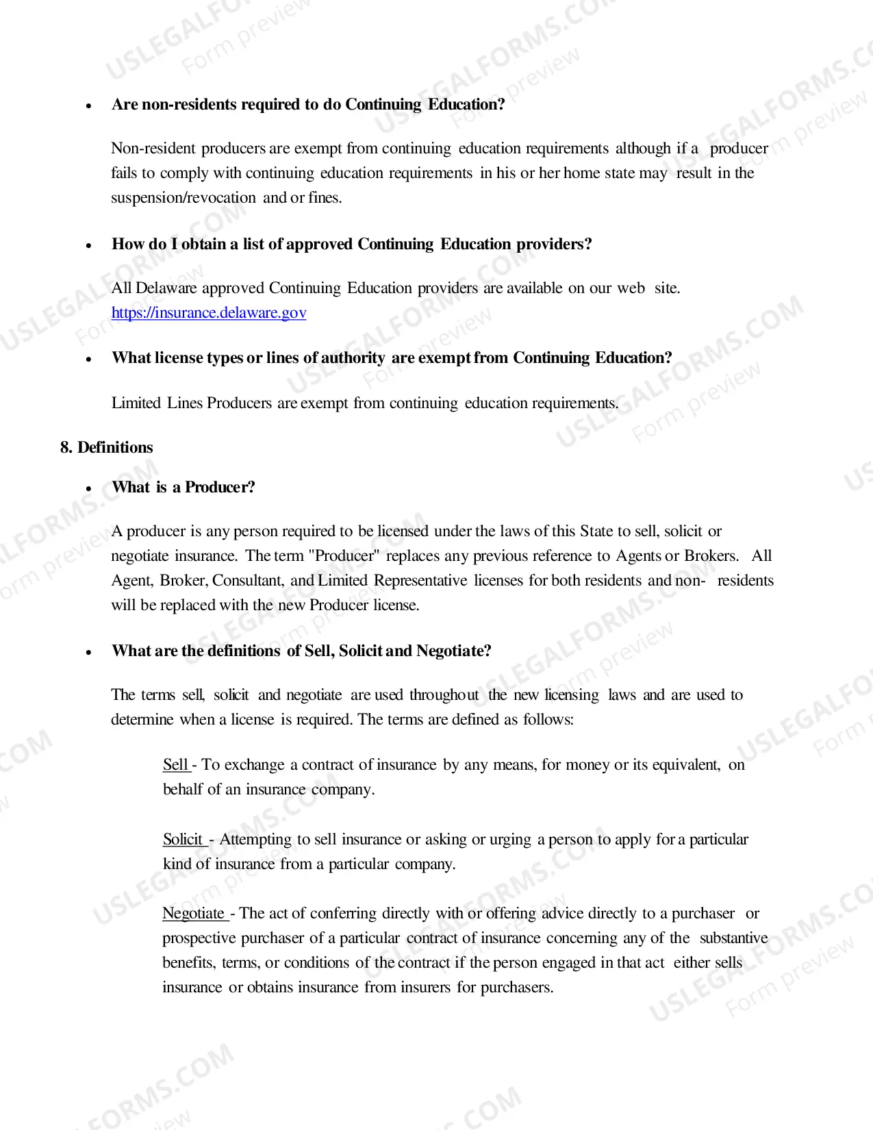 Preview Producer Licensing Laws FAQs