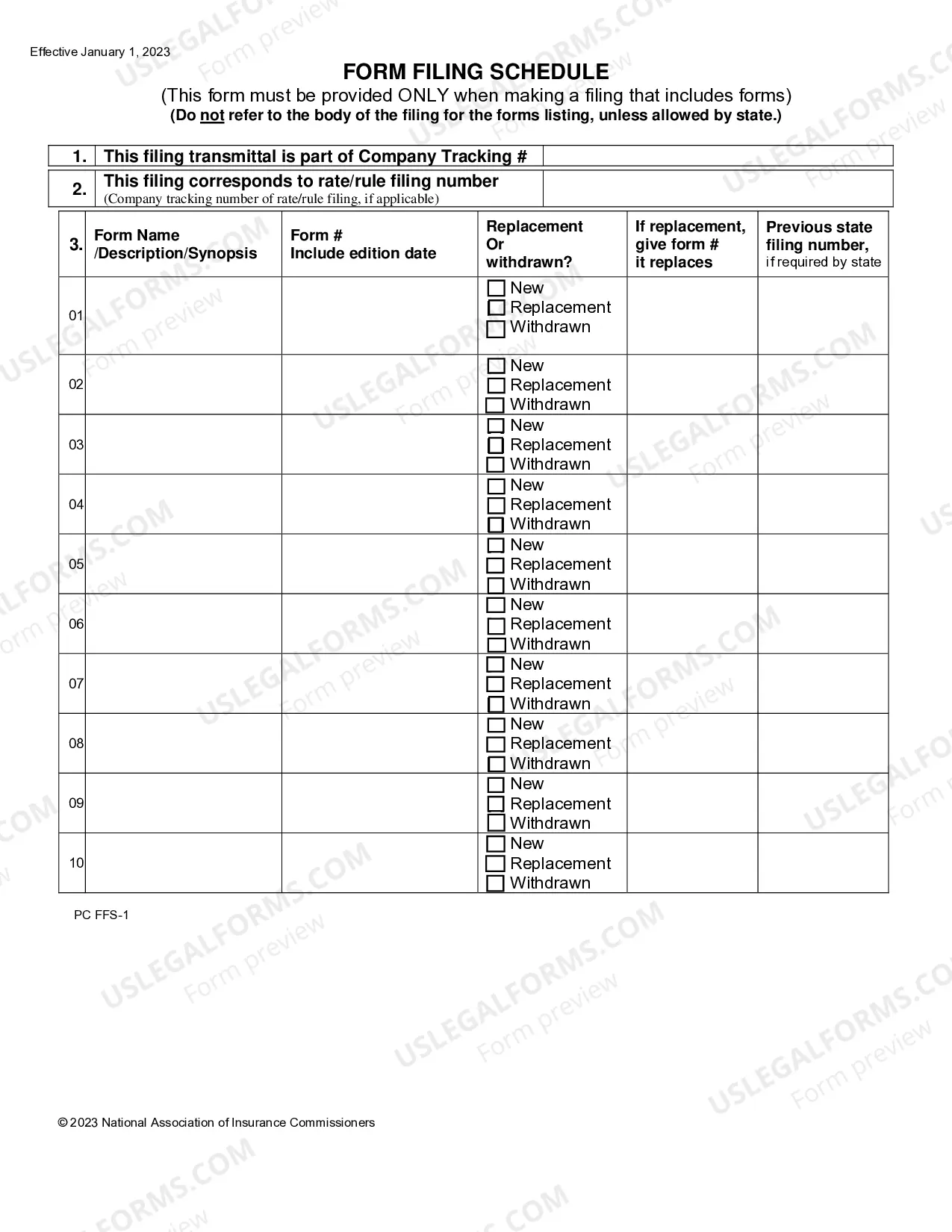 Preview Interactive Property & Casualty Transmittal Document