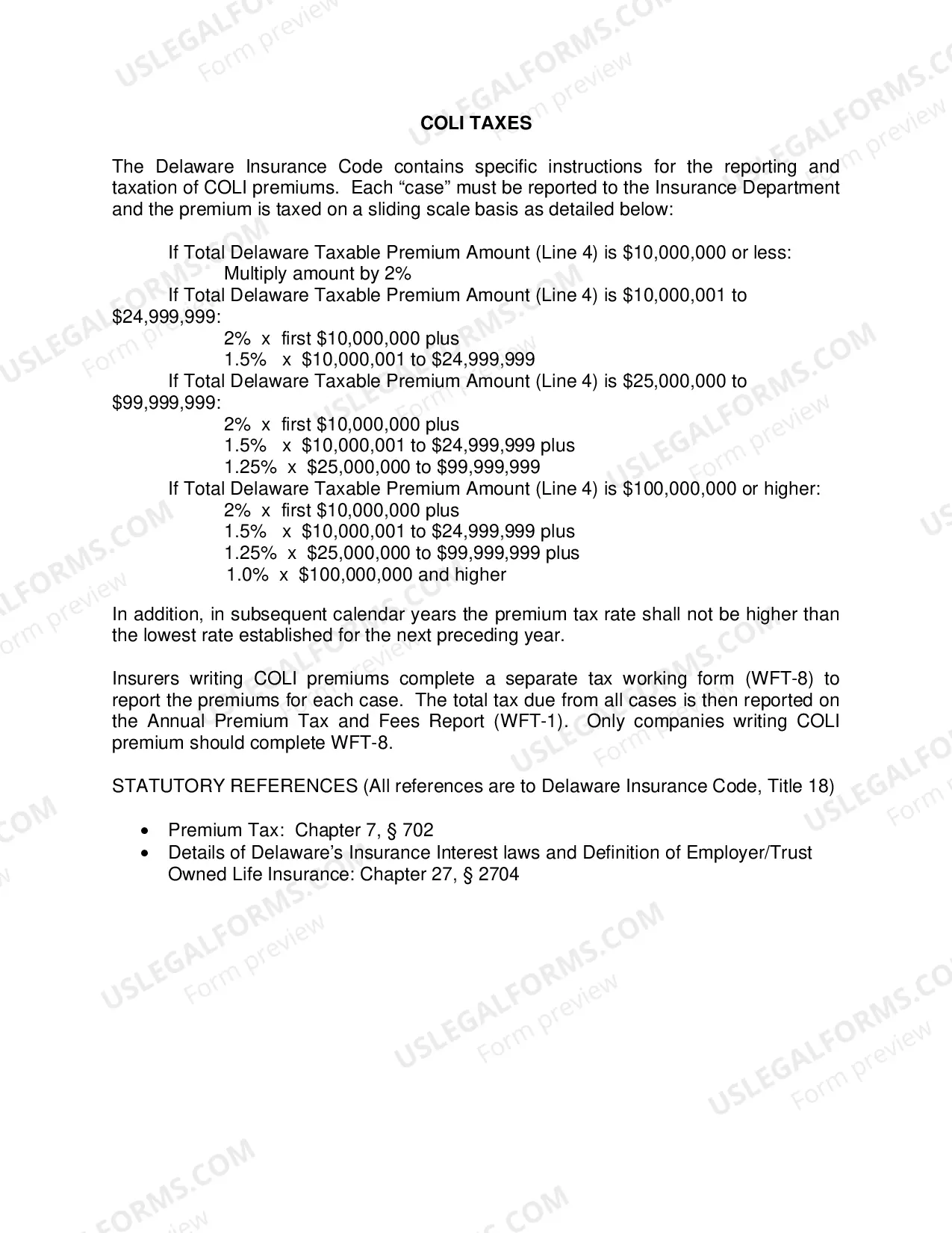 Preview Employer / Trust Owned Life Insurance