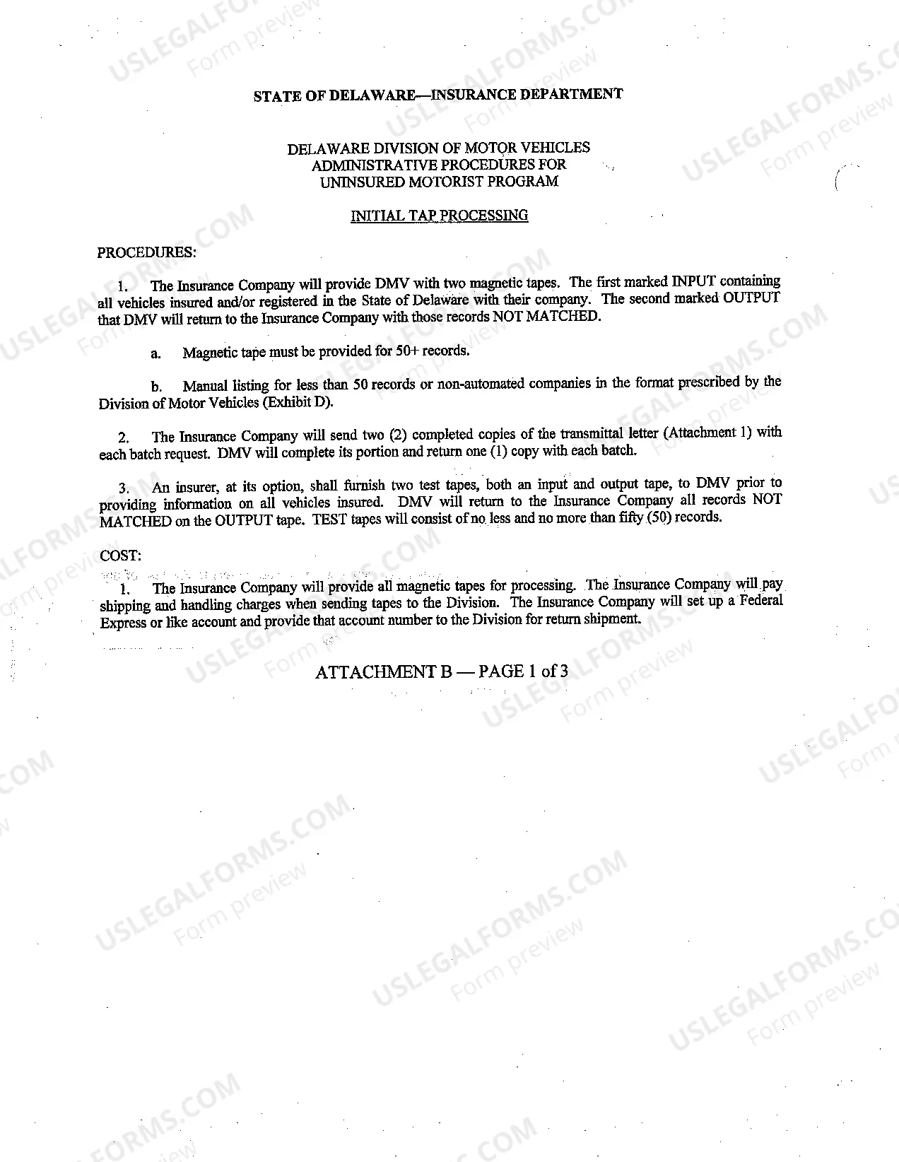 Preview Attachments/Forms For Compliance With Regulation 606