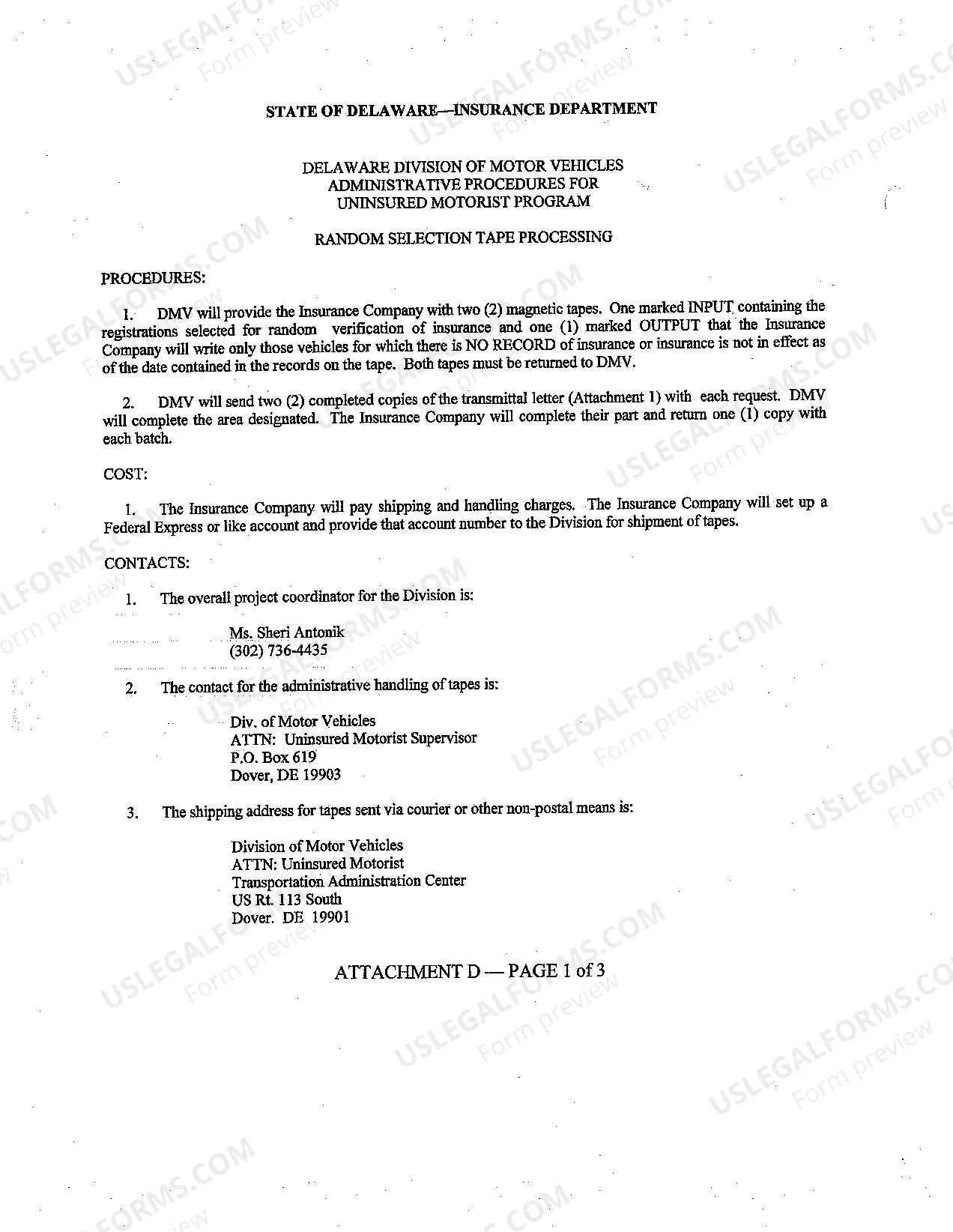 Preview Attachments/Forms For Compliance With Regulation 606
