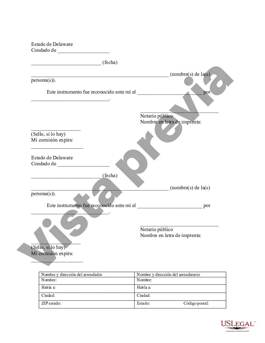 Preview Aviso de Arrendamiento para Grabación