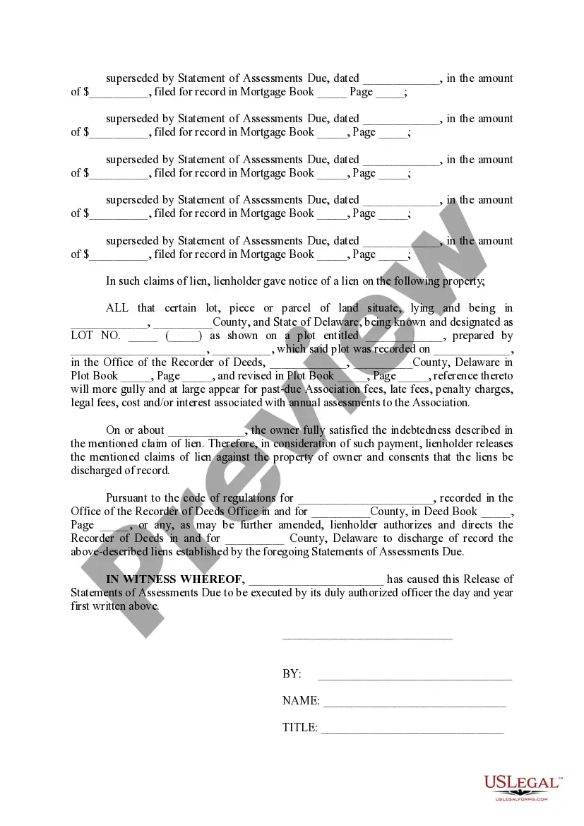 Preview Assumption and Release Agreement