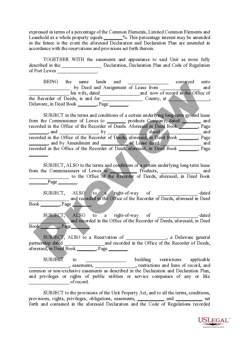 Preview Deed and Assignment of Lease