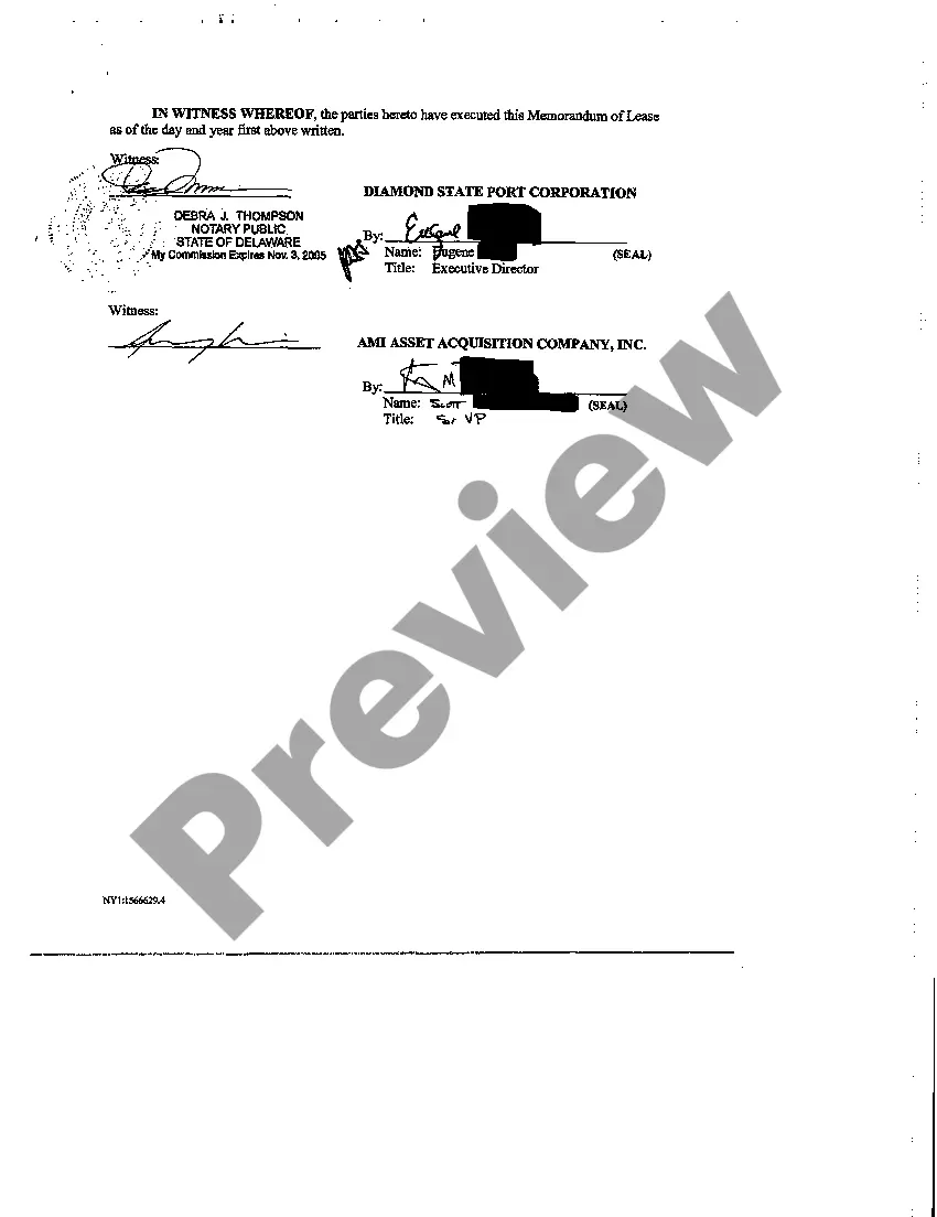 Get Memorandum of Lease - Formal Preview Memorandum of Lease - Formal