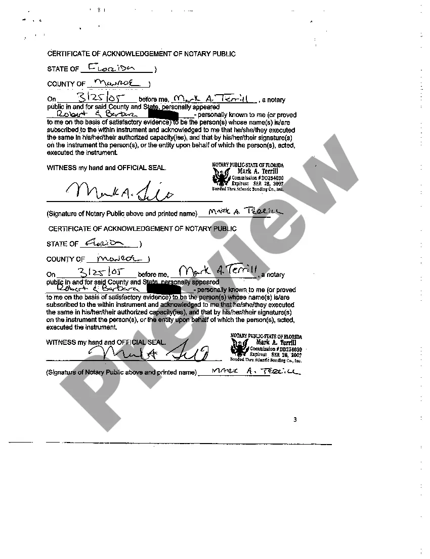 Preview Certification of Trust