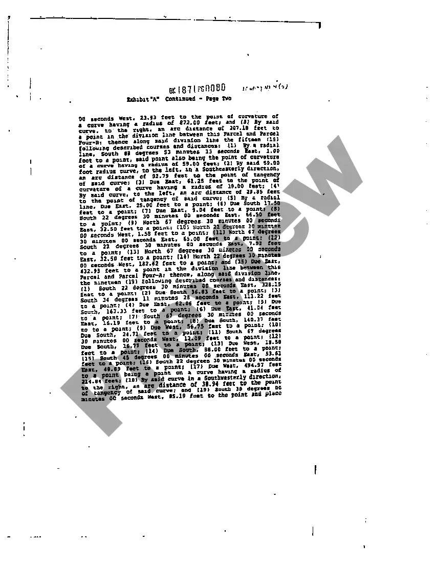 Preview Short Form Memorandum of Lease regarding Department Store