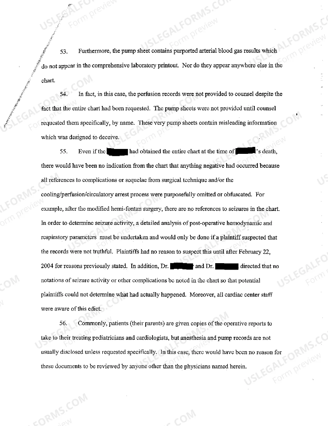 Preview A01 Complaint for Medical Malpractice