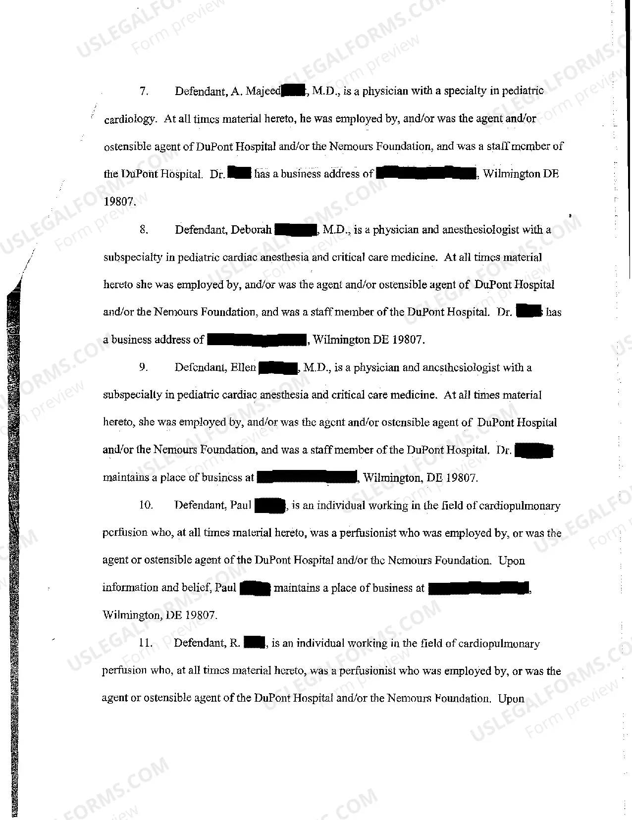 Preview A01 Complaint for Medical Malpractice