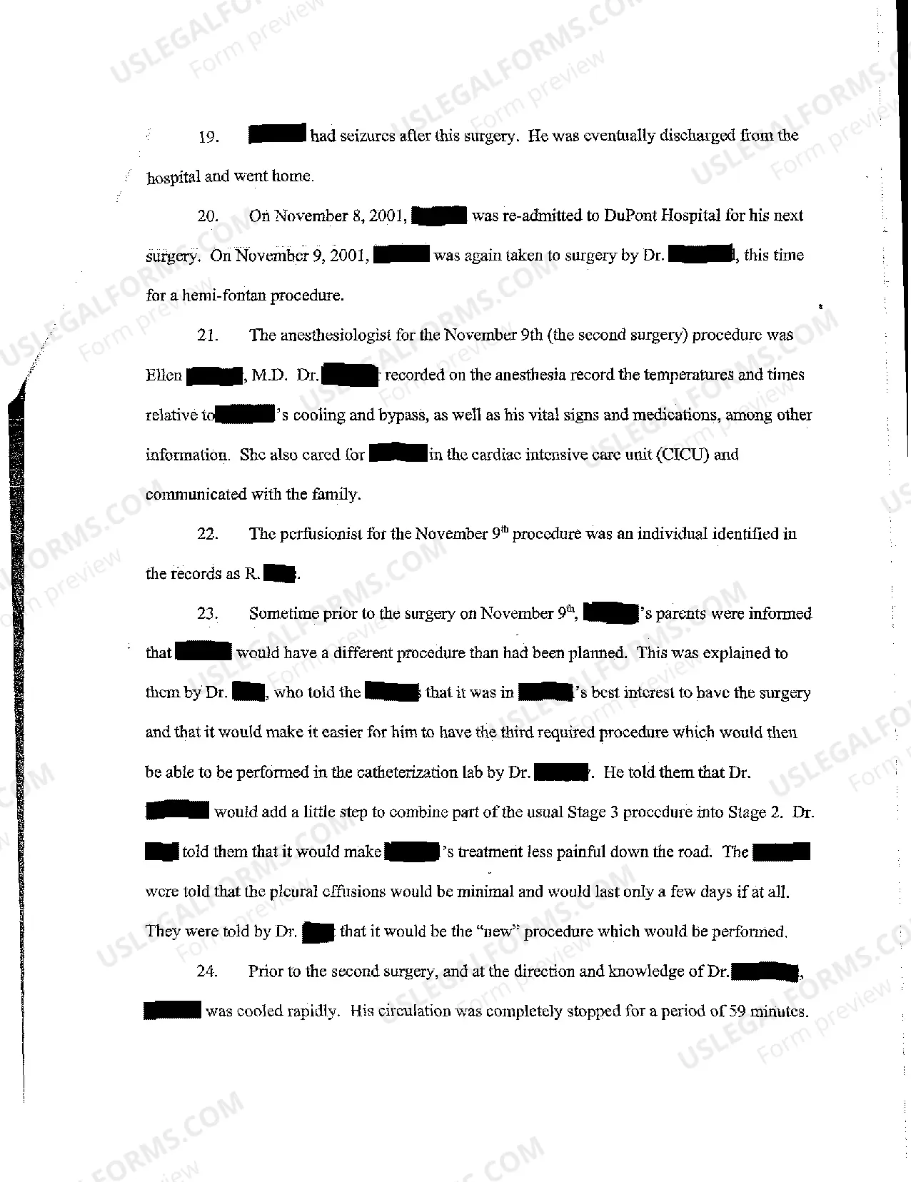Preview A01 Complaint for Medical Malpractice