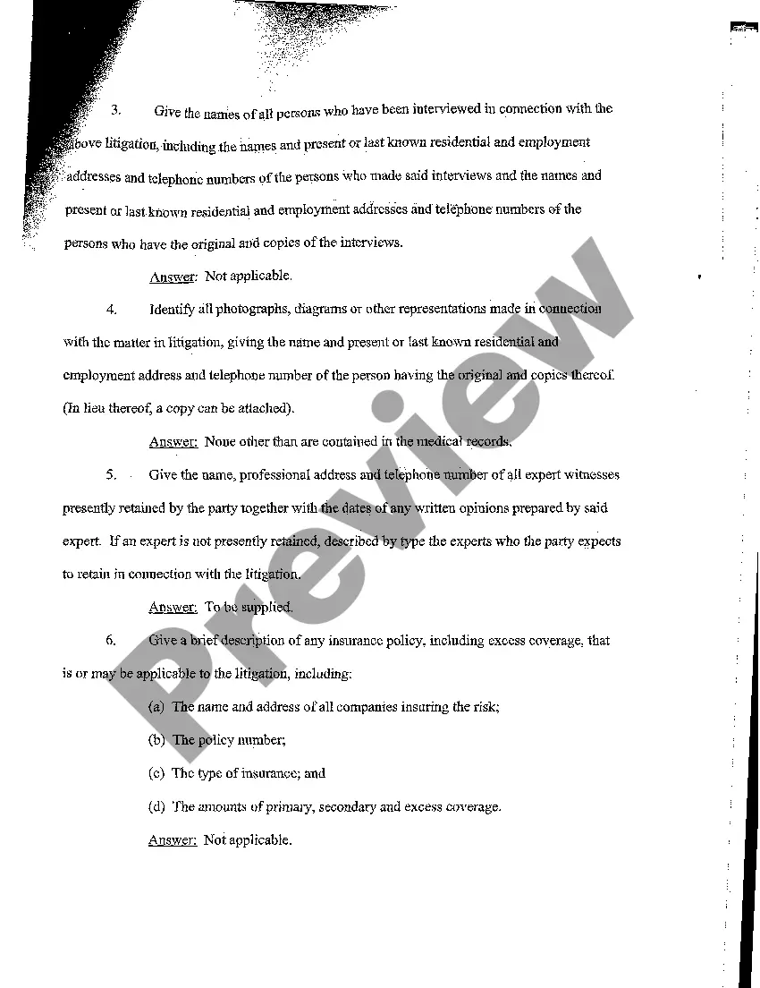 Preview A04 Plaintiffs' Answer to Form 30 Interrogatories