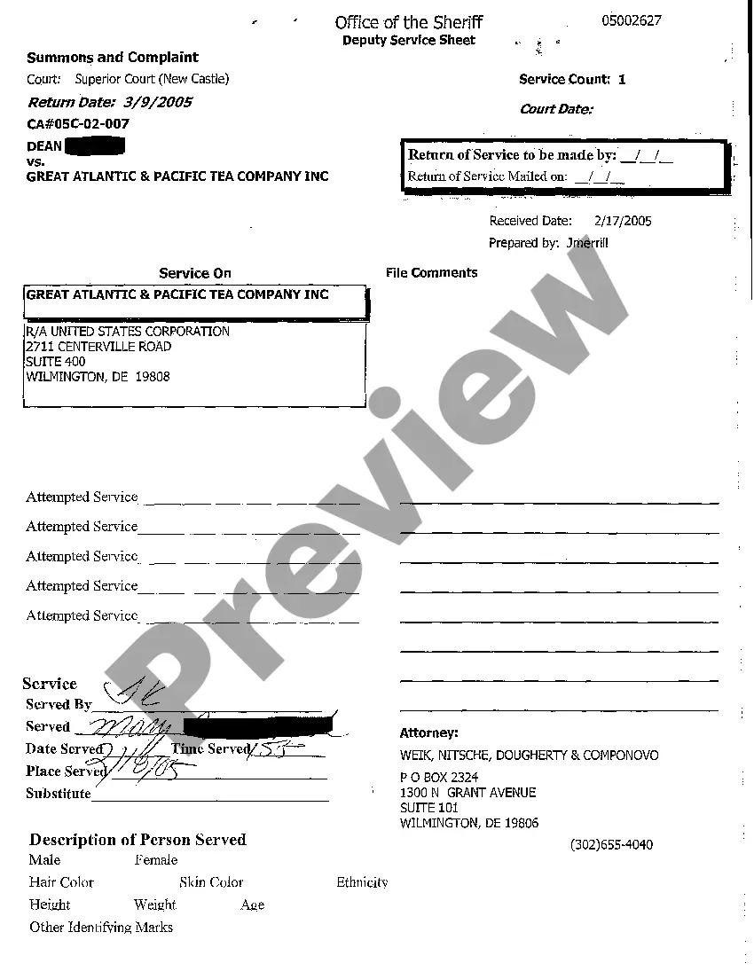 Get A01 Complaint for Slip and Fall Preview A01 Complaint for Slip and Fall