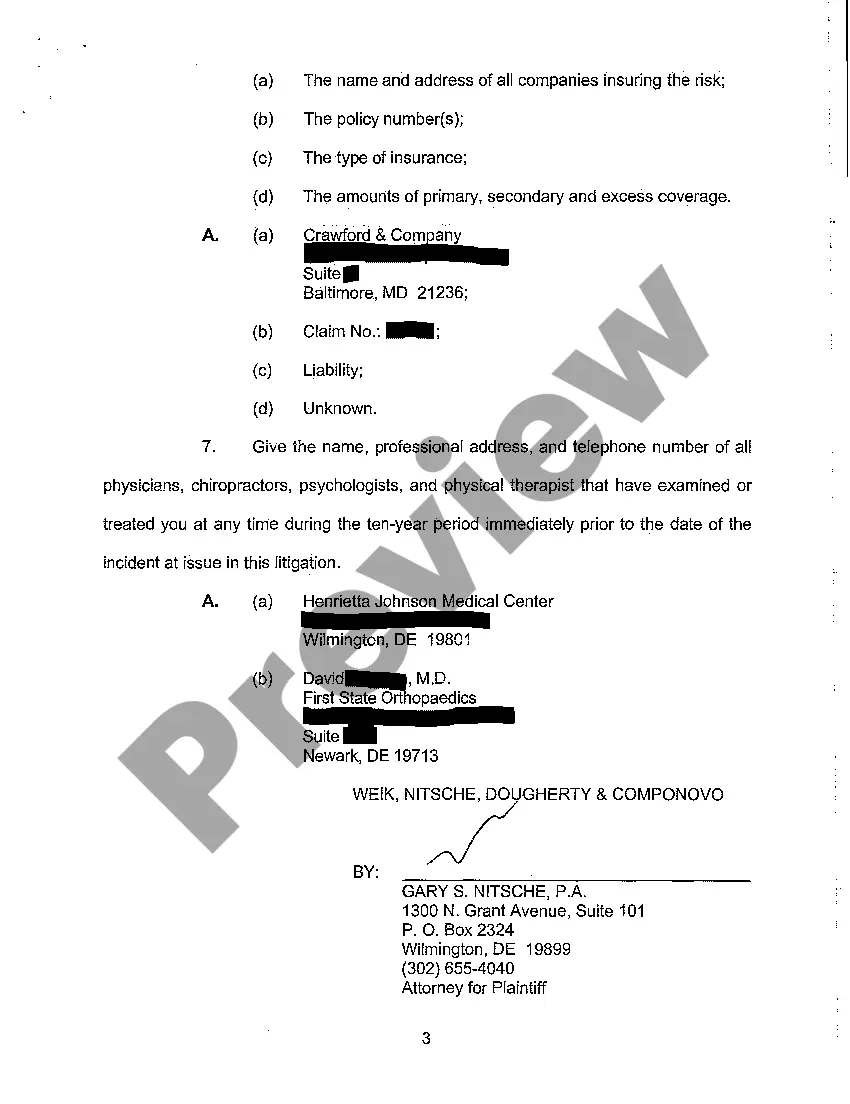 Preview A02 Plaintiff's Answers to Form 30 Interrogatories