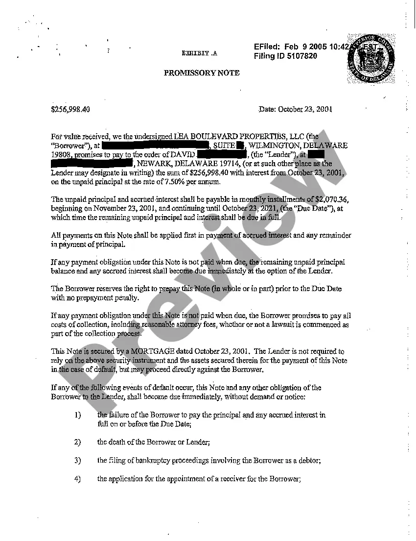 Preview A01 Complaint to Collect Promissory Note