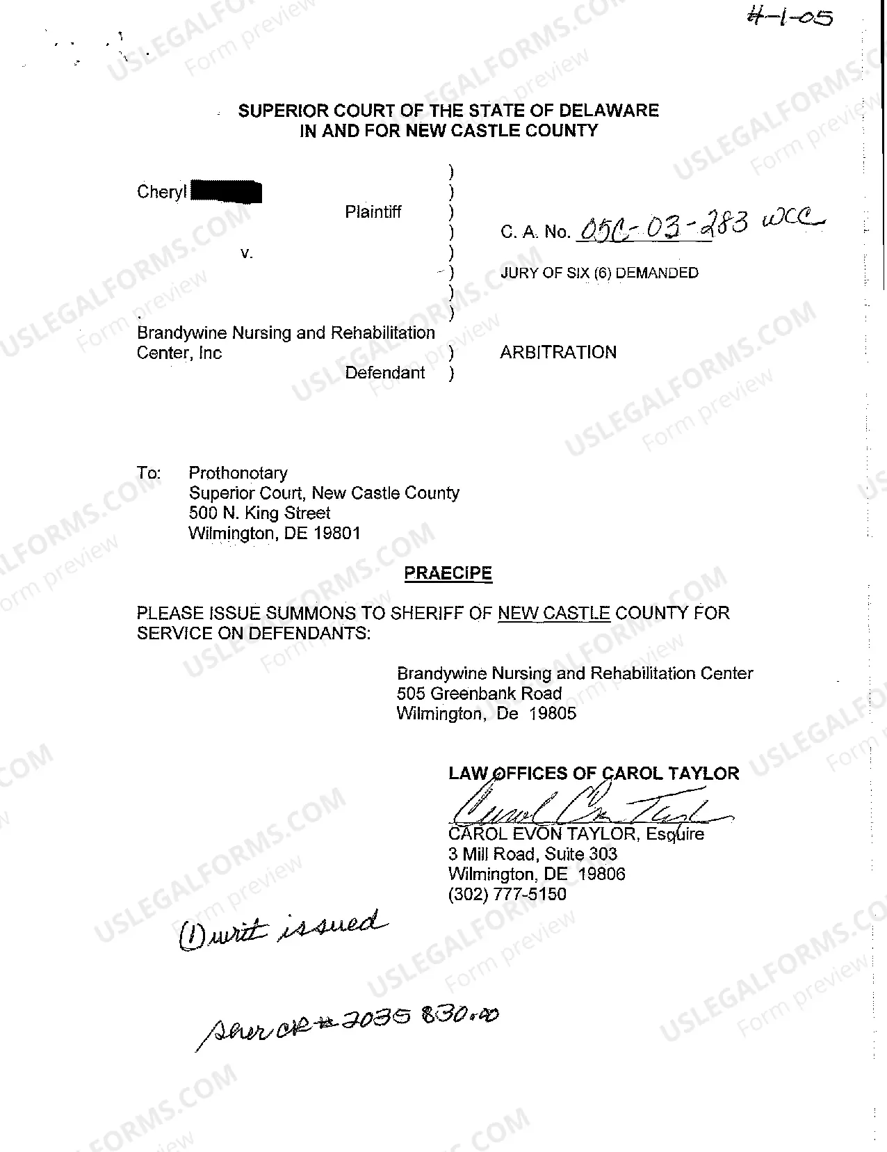Preview Arbitration Statement of Sexual Harassment Claimant