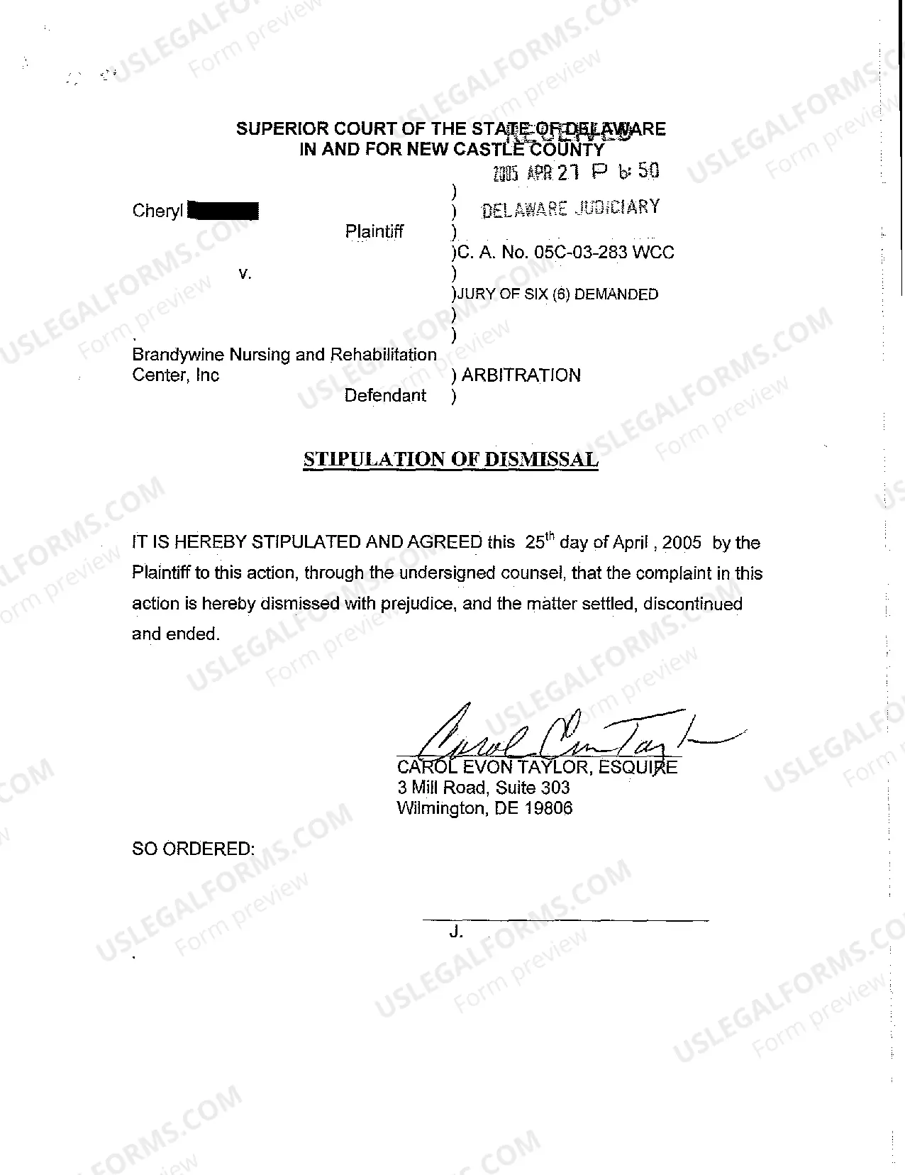 Preview Arbitration Statement of Sexual Harassment Claimant