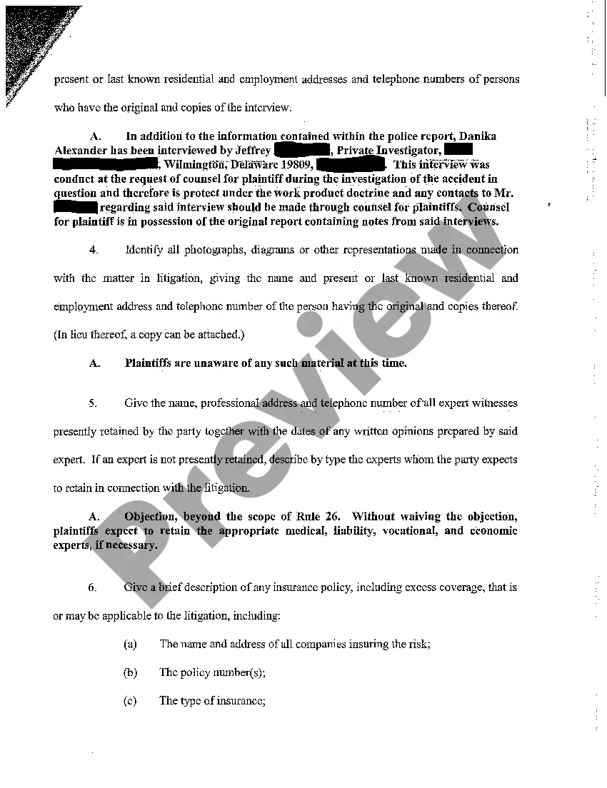 Preview A04 Plaintiff's Answers to Interrogatories Under Rule 3(h)