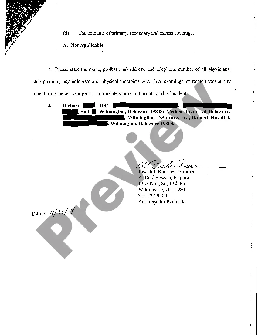 Preview A04 Plaintiff's Answers to Interrogatories Under Rule 3(h)