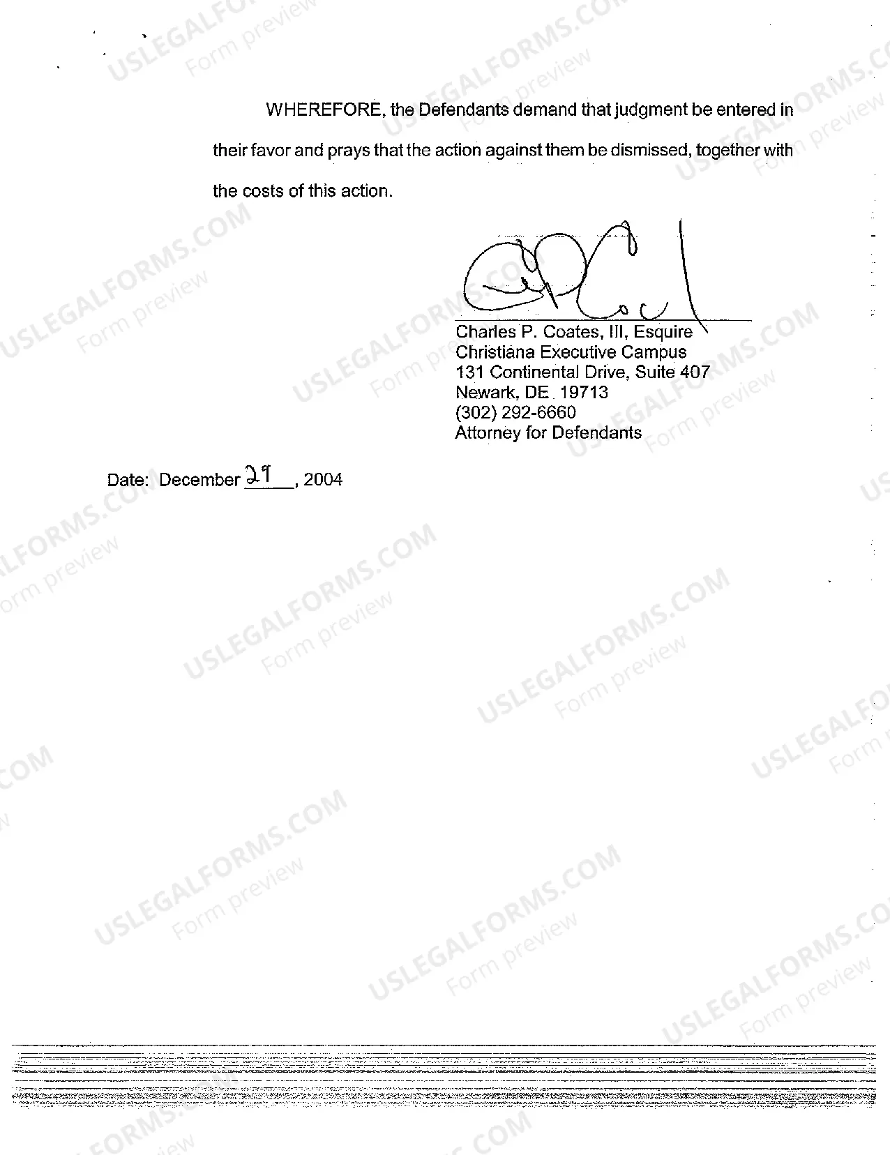 Preview A06 Defendant's Answer and Affirmative Defenses