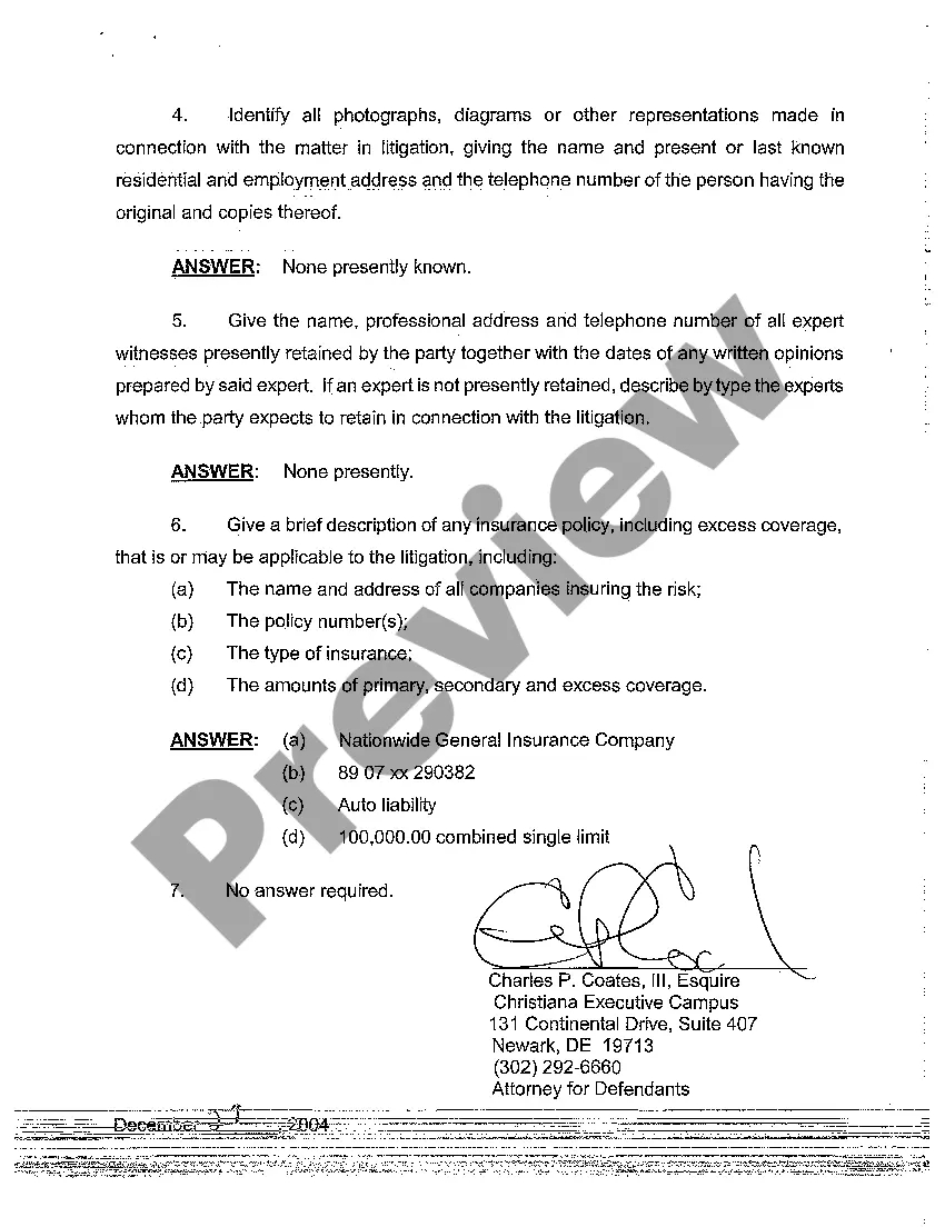 Preview A07 Defendants Answers to Form 30 Interrogatories