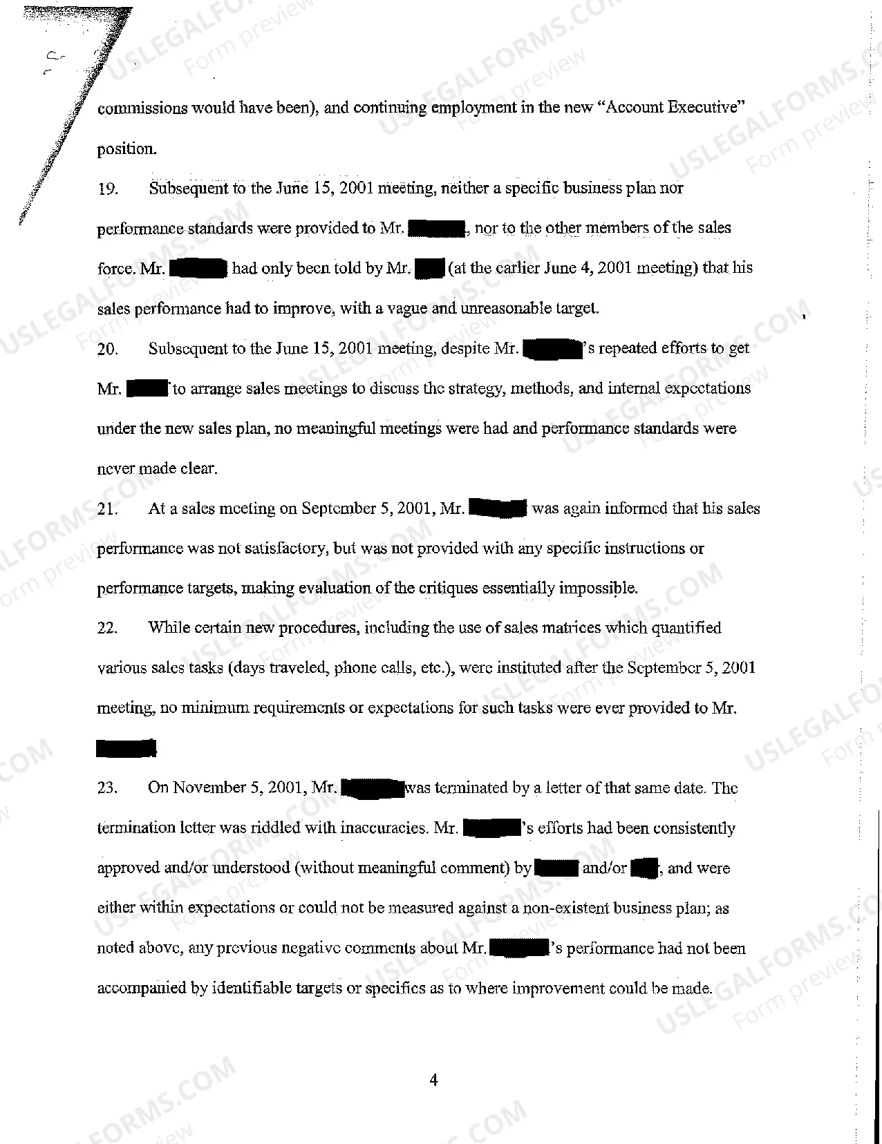 Preview Complaint Alleging Wrongful Discharge and Breach of Good Faith and Faith Dealing