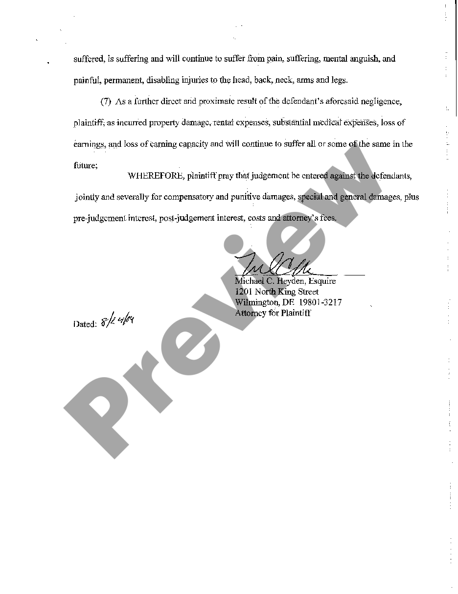 page 1 A02 Complaint regarding claim against bus company and its driver preview