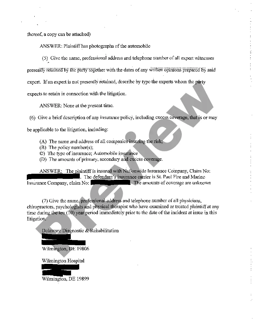 Preview A05 Plaintiffs' Answers to Form 30 Interrogatories