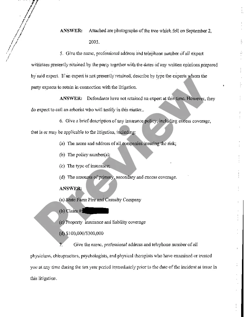 Preview A04 Defendants' Answers to Form 30 Interrogatories