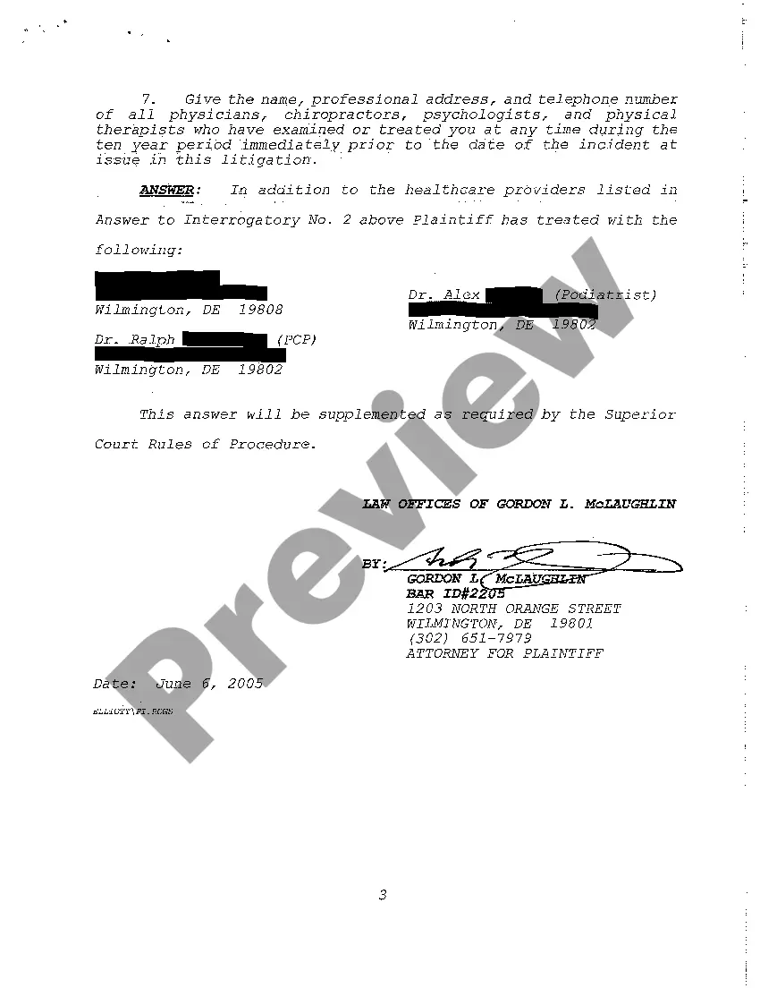 Preview A02 Plaintiff's Response to Form 30 Interrogatories