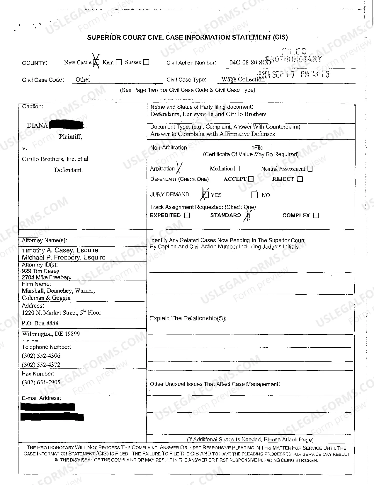 Preview A02 Answer to Complaint