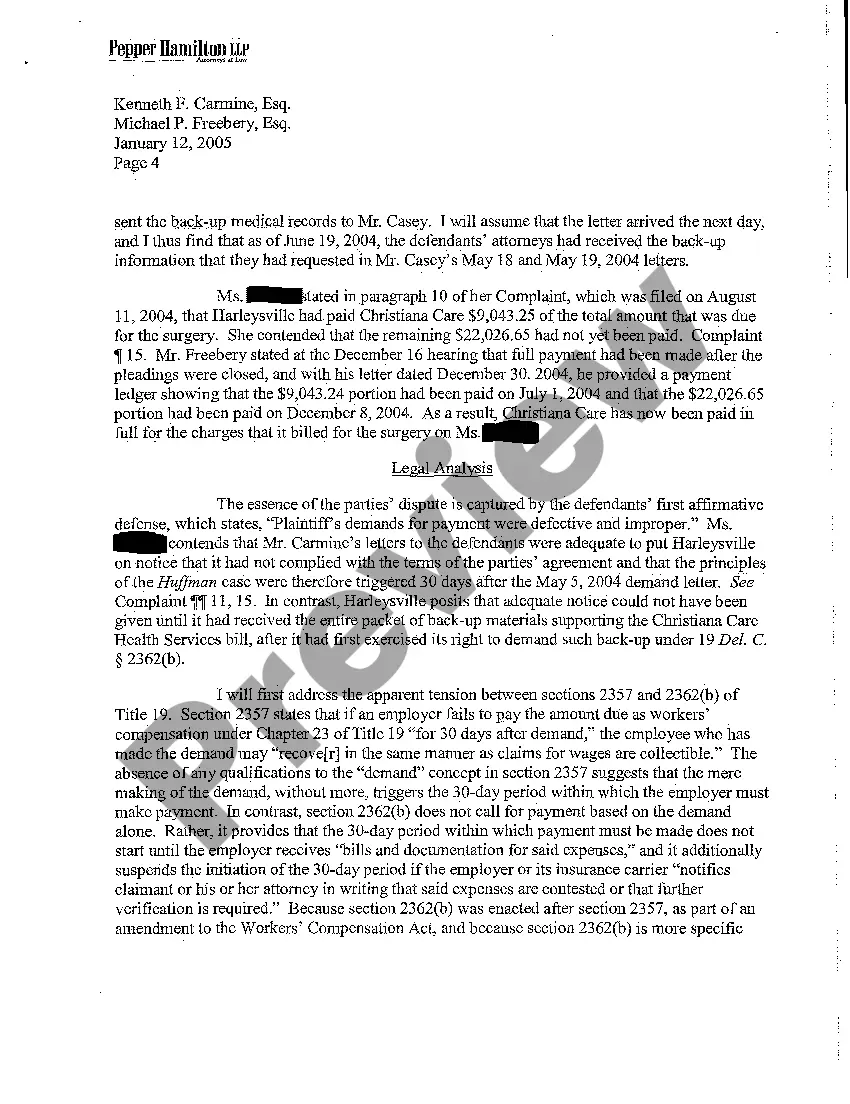 Preview A03 Arbitrator's Order Granting Judgment in favor of Plaintiff