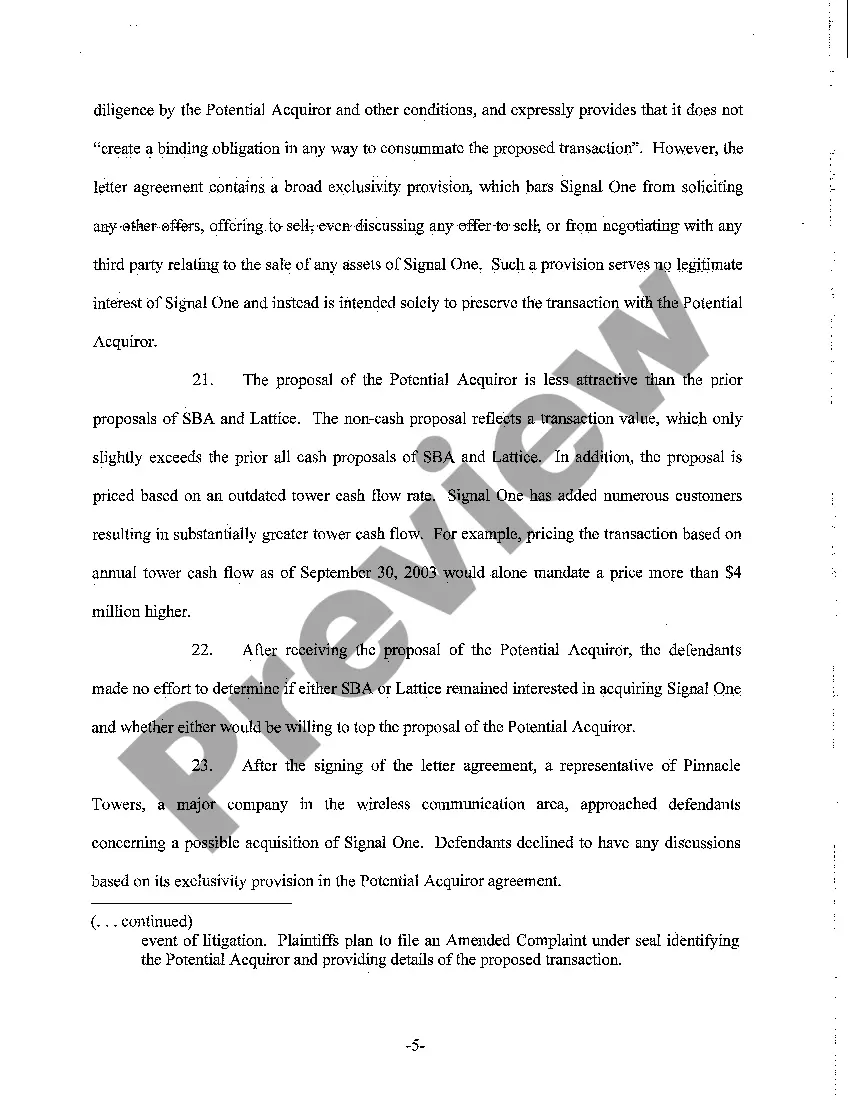 Preview A01 Complaint alleging Breach of Fiduciary Duties by LLC Members